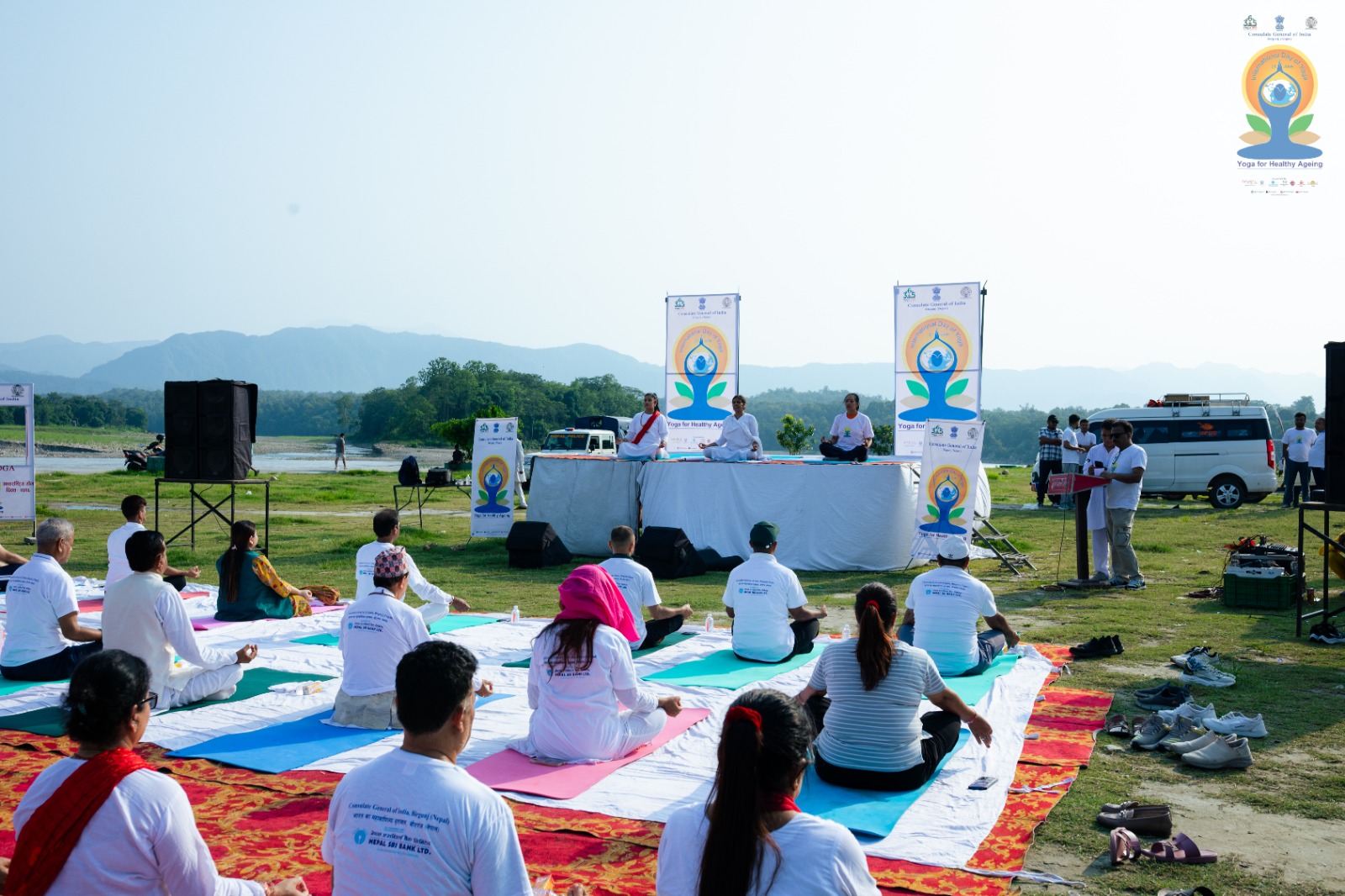 भारतीय महावाणिज्य दूतावास, वीरगञ्जद्वारा भरतपुरमा विशेष योग सत्र आयोजना